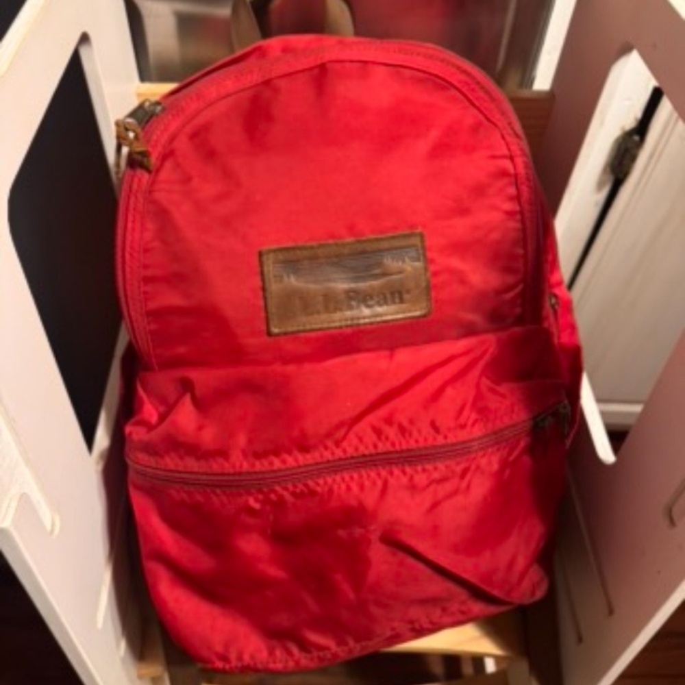 L.L. Bean Red Backpack